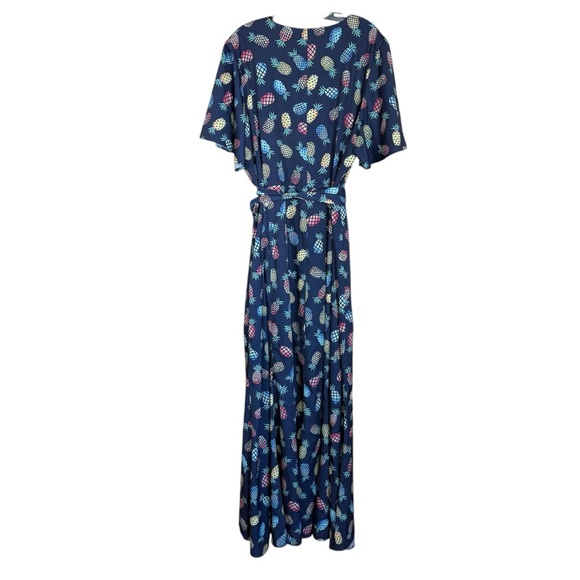 Hutch for Anthropologie Rainbow Pineapple Print Wrap Maxi Dress Women’s Size 2X - Picture 4 of 12